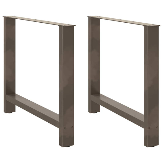 Gambe per Tavolino Naturale 2 pz 100x(72-73) cm Acciaio - homemem39