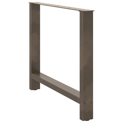 Gambe per Tavolino Naturale 2 pz 100x(72-73) cm Acciaio - homemem39