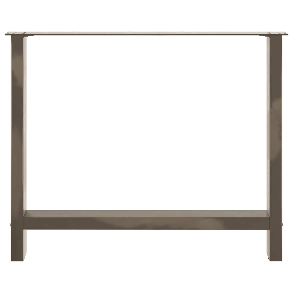Gambe per Tavolino Naturale 2 pz 100x(72-73) cm Acciaio - homemem39