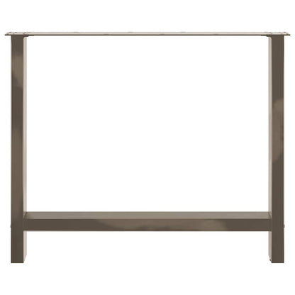 Gambe per Tavolino Naturale 2 pz 100x(72-73) cm Acciaio - homemem39