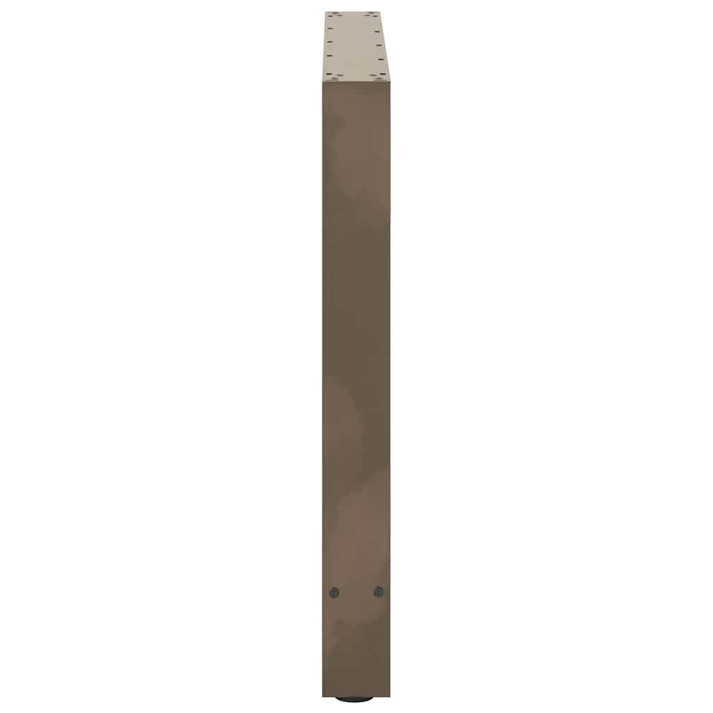 Gambe per tavolo da pranzo naturale 2 pz 100x(72-73) cm Acciaio