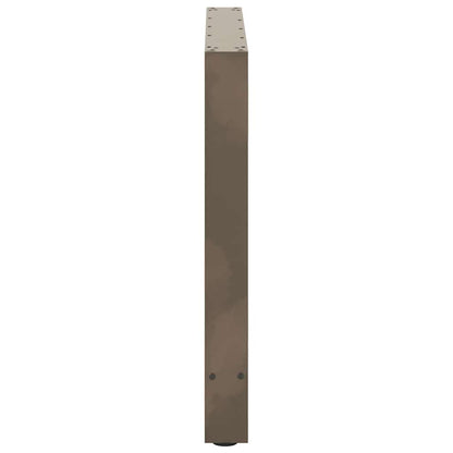Gambe per tavolo da pranzo naturale 2 pz 100x(72-73) cm Acciaio