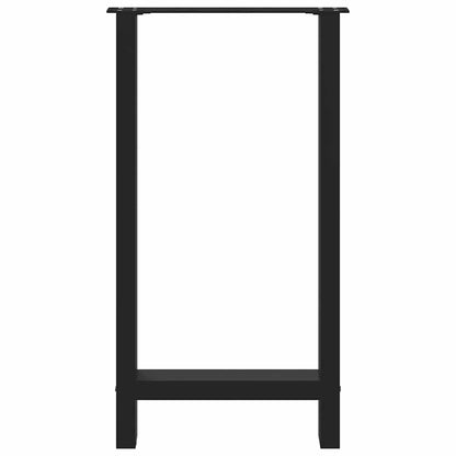 Gambe per tavolo da bar nere 2 pz 40x(90-91) cm in acciaio