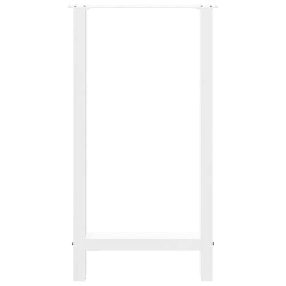 Gambe per tavolo da bar bianche 2 pz 40x(90-91) cm in acciaio