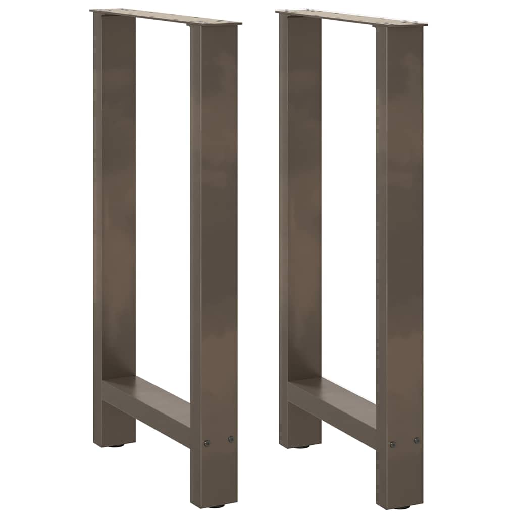 Gambe per Tavolino Acciaio Naturale 2 pz 40x(90-91) cm Acciaio - homemem39