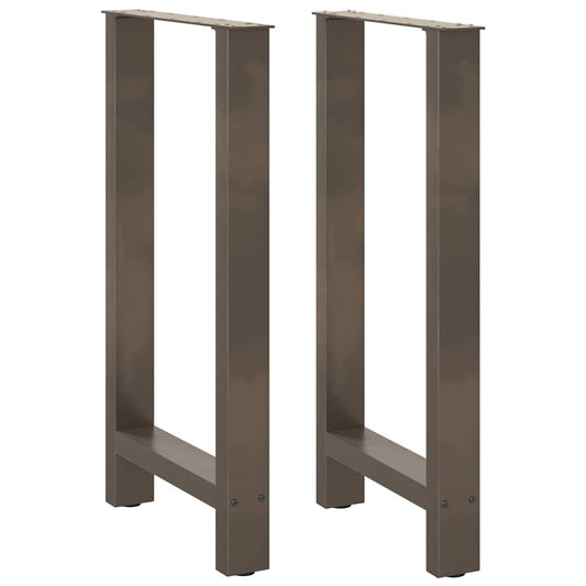 Gambe per Tavolino Acciaio Naturale 2 pz 40x(90-91) cm Acciaio - homemem39