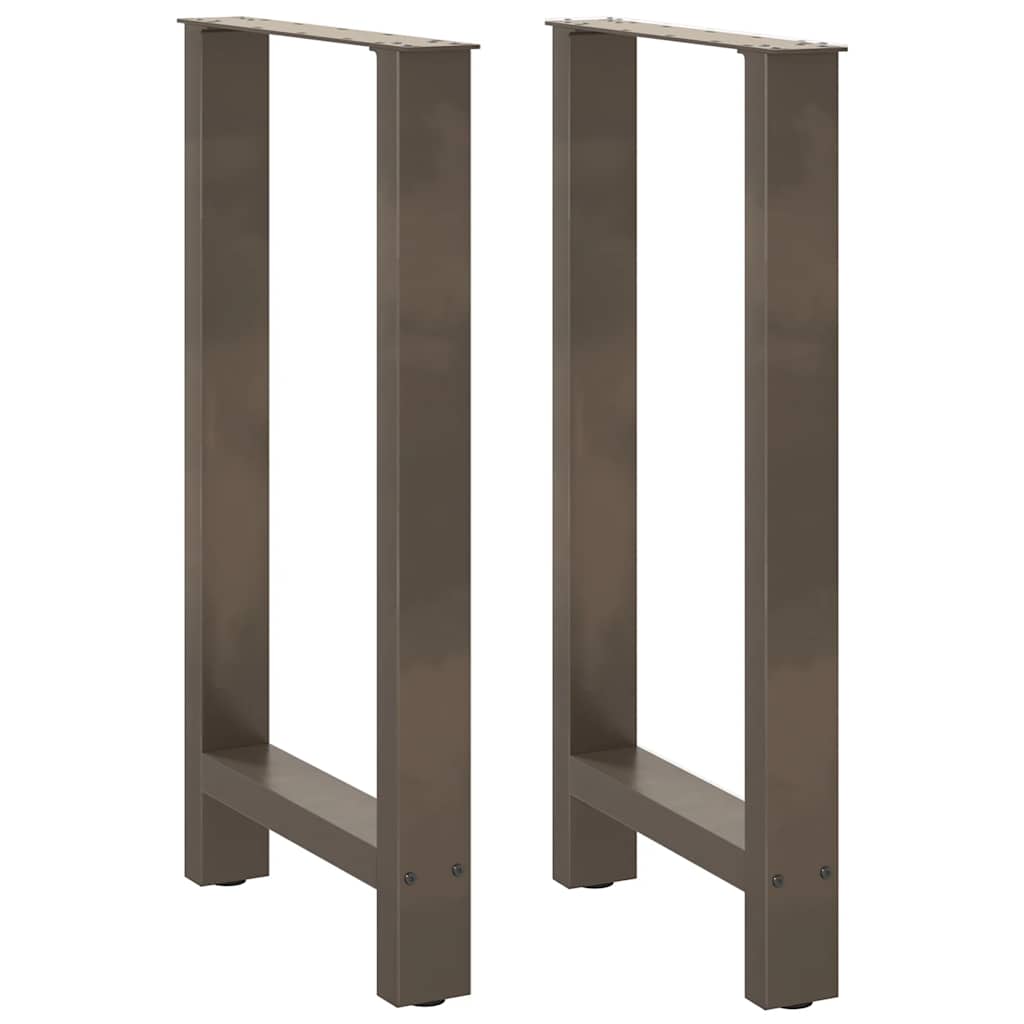 Gambe per Tavolino Acciaio Naturale 2 pz 40x(90-91) cm Acciaio - homemem39