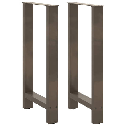 Gambe per Tavolino Acciaio Naturale 2 pz 40x(90-91) cm Acciaio - homemem39