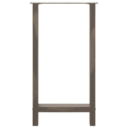 Gambe per Tavolino Acciaio Naturale 2 pz 40x(90-91) cm Acciaio - homemem39