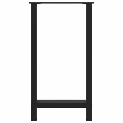 Gambe per tavolo da bar nere 2 pz 50x(90-91) cm in acciaio