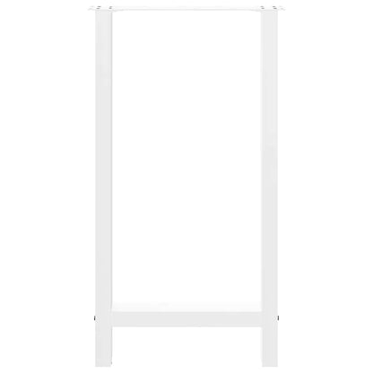 Gambe per tavolo da bar bianche 2 pz 50x(90-91) cm in acciaio