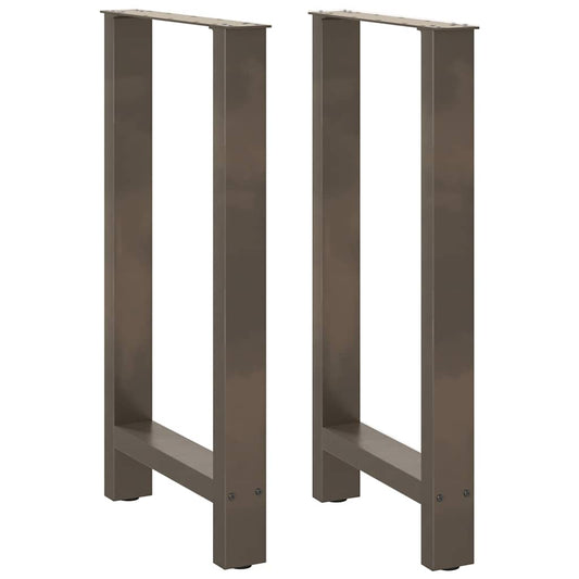 Gambe per Tavolino Acciaio Naturale 2 pz 50x(90-91) cm Acciaio - homemem39