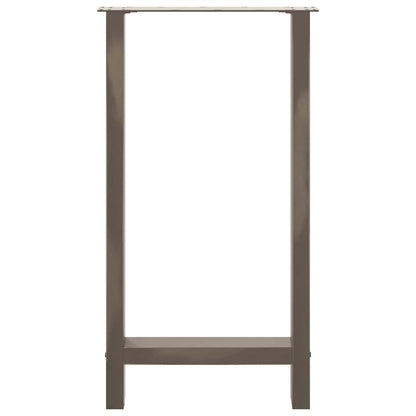 Gambe per Tavolino Acciaio Naturale 2 pz 50x(90-91) cm Acciaio - homemem39