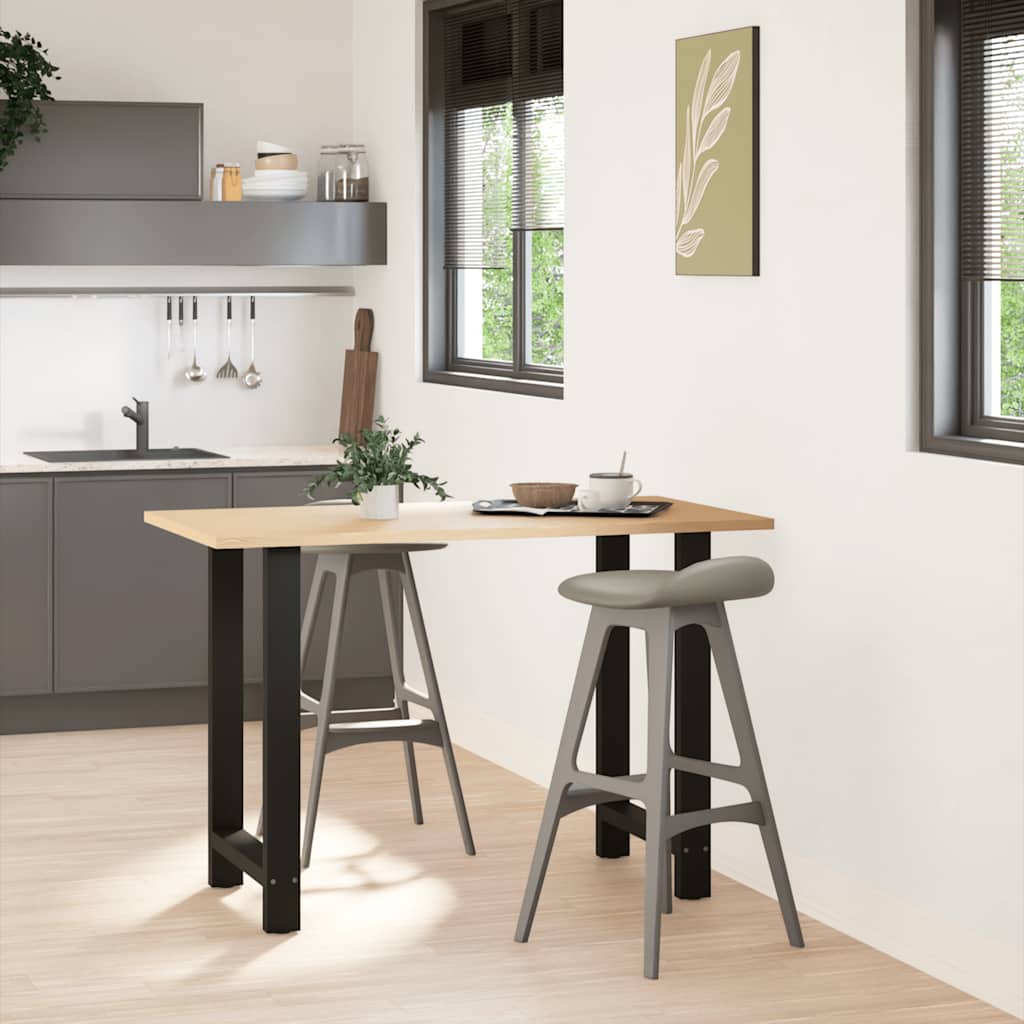 Gambe per Tavolino Nero 2 pz 60x(90-91) cm Acciaio - homemem39