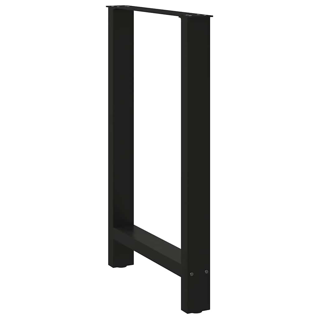 Gambe per Tavolino Nero 2 pz 60x(90-91) cm Acciaio - homemem39