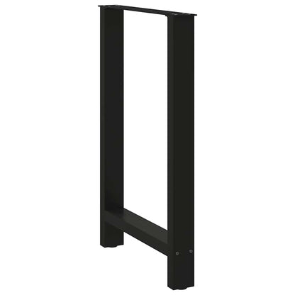 Gambe per Tavolino Nero 2 pz 60x(90-91) cm Acciaio - homemem39