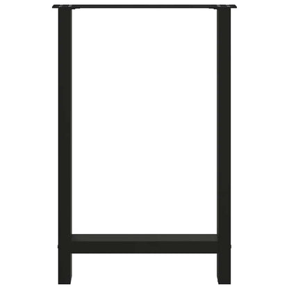 Gambe per Tavolino Nero 2 pz 60x(90-91) cm Acciaio - homemem39
