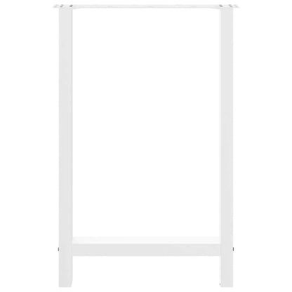 Gambe per tavolo da bar bianche 2 pz 60x(90-91) cm in acciaio