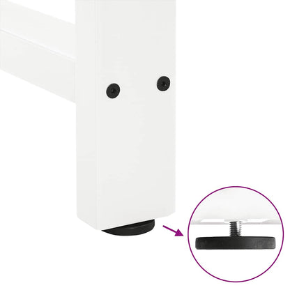 Gambe per tavolo da bar bianche 2 pz 60x(90-91) cm in acciaio