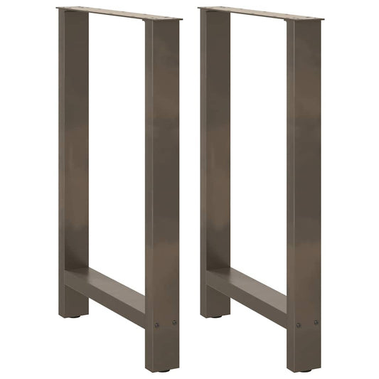 Gambe per Tavolino Acciaio Naturale 2 pz 60x(90-91) cm Acciaio - homemem39