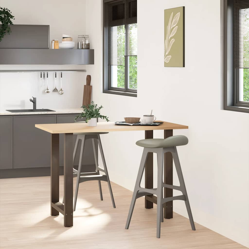 Gambe per Tavolino Acciaio Naturale 2 pz 60x(90-91) cm Acciaio - homemem39