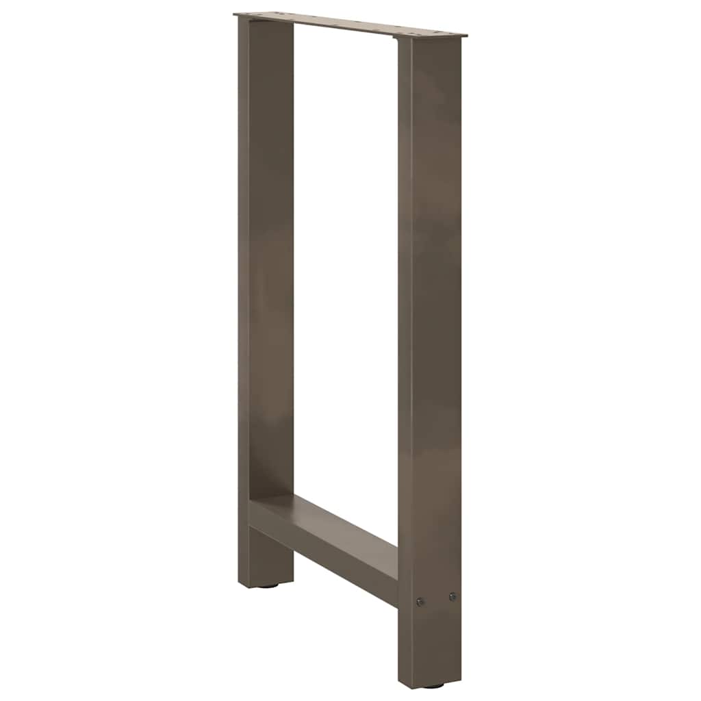 Gambe per Tavolino Acciaio Naturale 2 pz 60x(90-91) cm Acciaio - homemem39