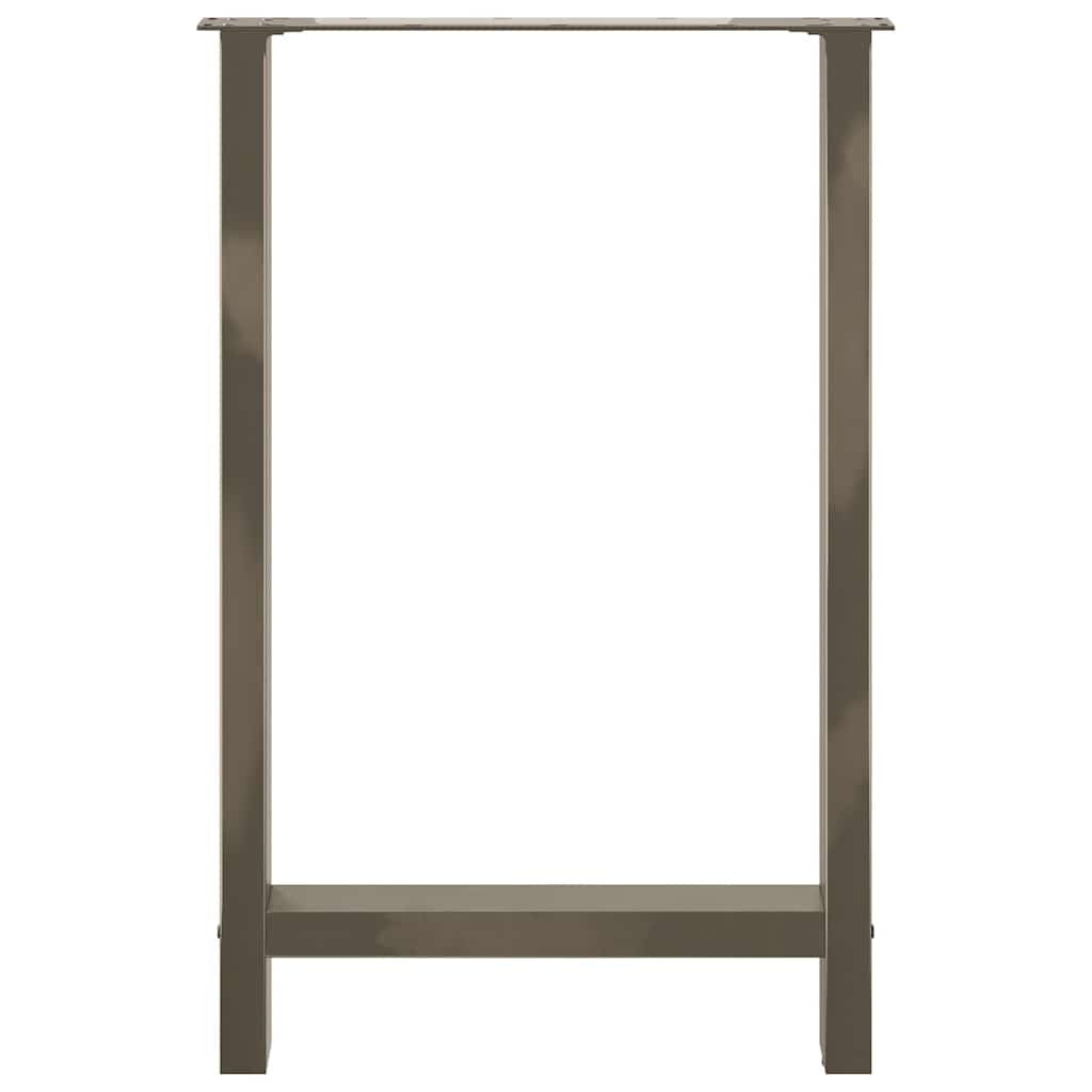 Gambe per Tavolino Acciaio Naturale 2 pz 60x(90-91) cm Acciaio - homemem39