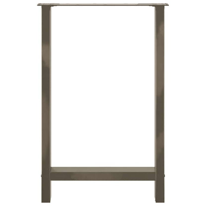Gambe per Tavolino Acciaio Naturale 2 pz 60x(90-91) cm Acciaio - homemem39