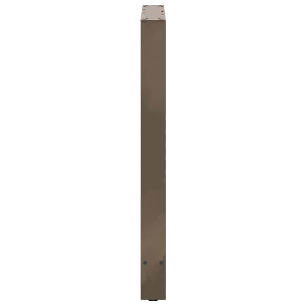 Gambe per Tavolino Acciaio Naturale 2 pz 60x(90-91) cm Acciaio - homemem39