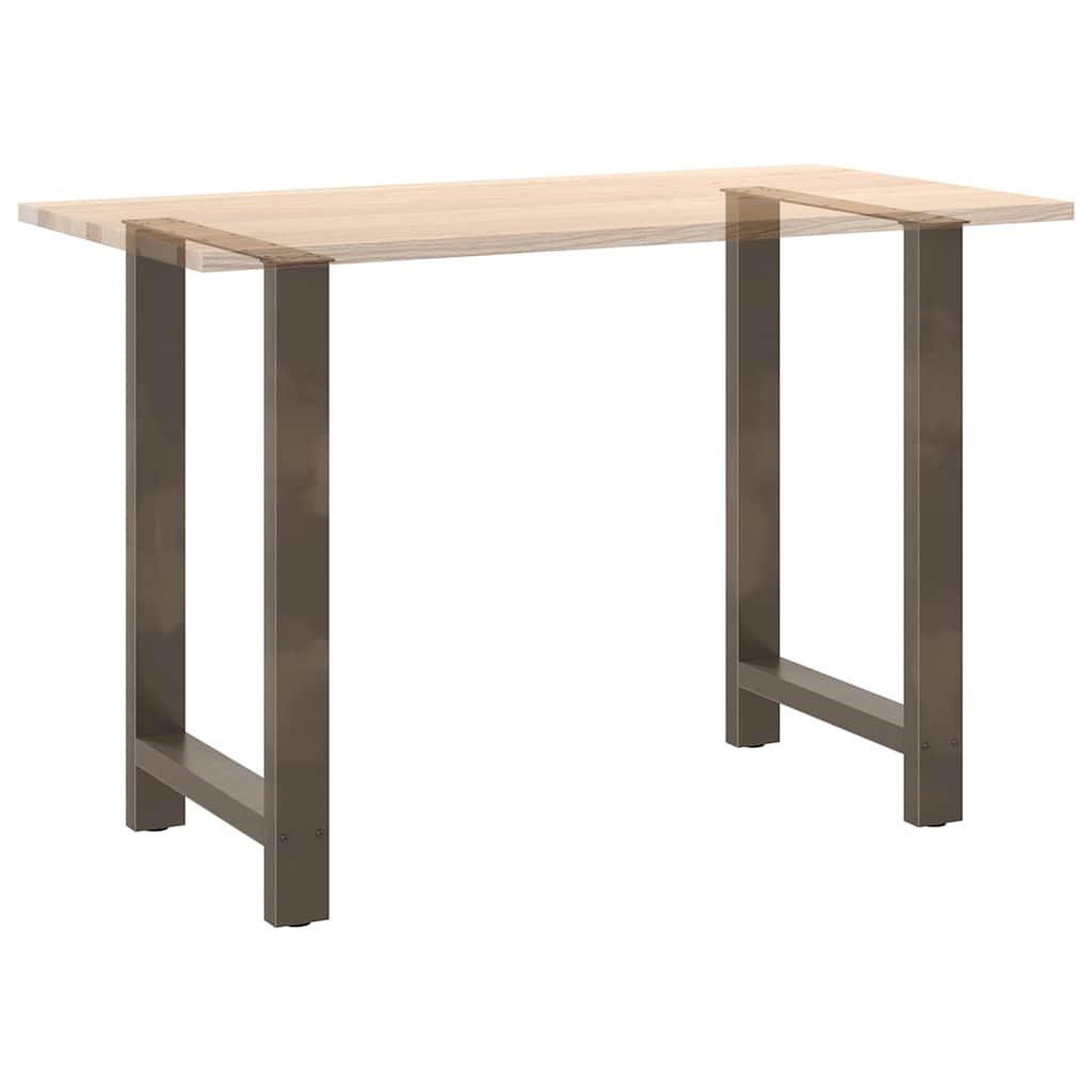 Gambe per Tavolino Acciaio Naturale 2 pz 60x(90-91) cm Acciaio - homemem39