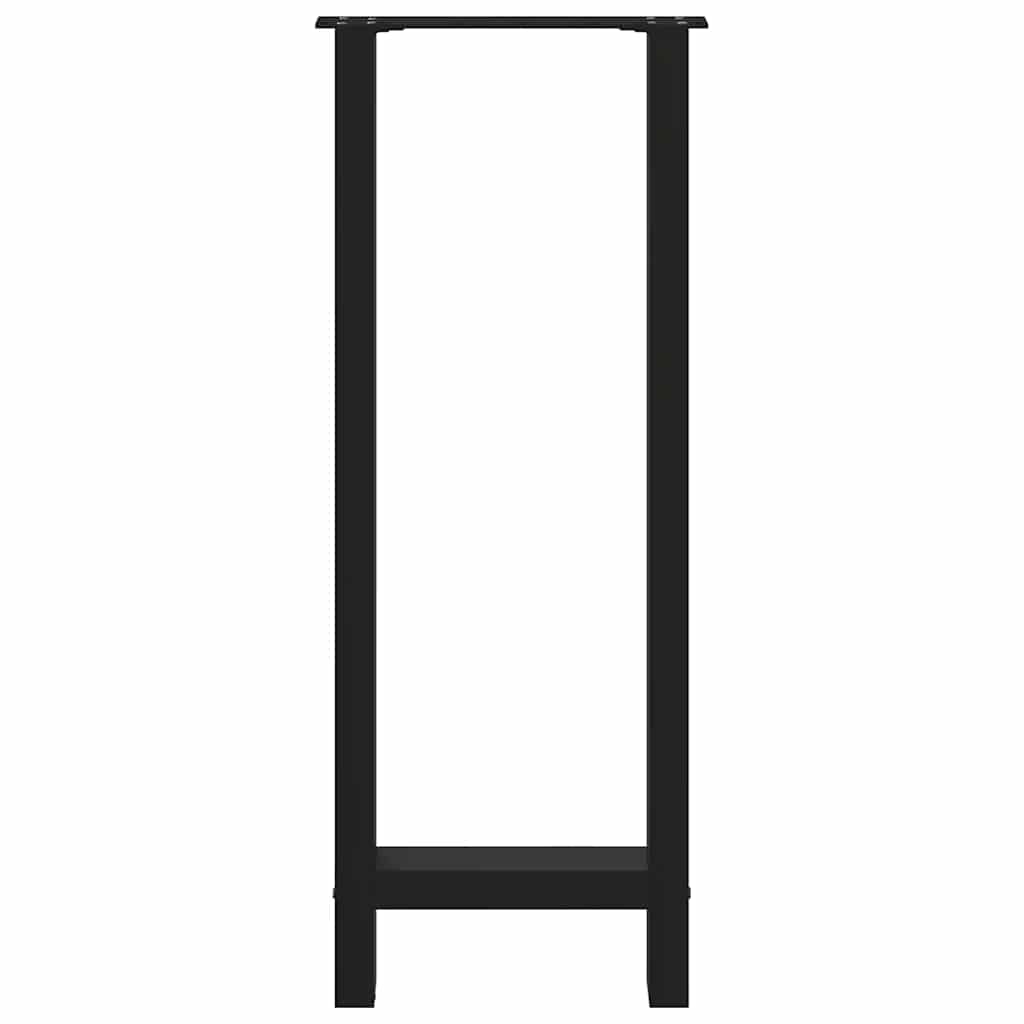 Gambe per tavolo da bar nere 2 pz 40x(100-101) cm in acciaio