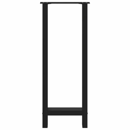 Gambe per tavolo da bar nere 2 pz 40x(100-101) cm in acciaio