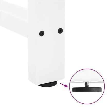 Gambe per tavolo da bar bianche 2 pz 40x(100-101) cm in acciaio