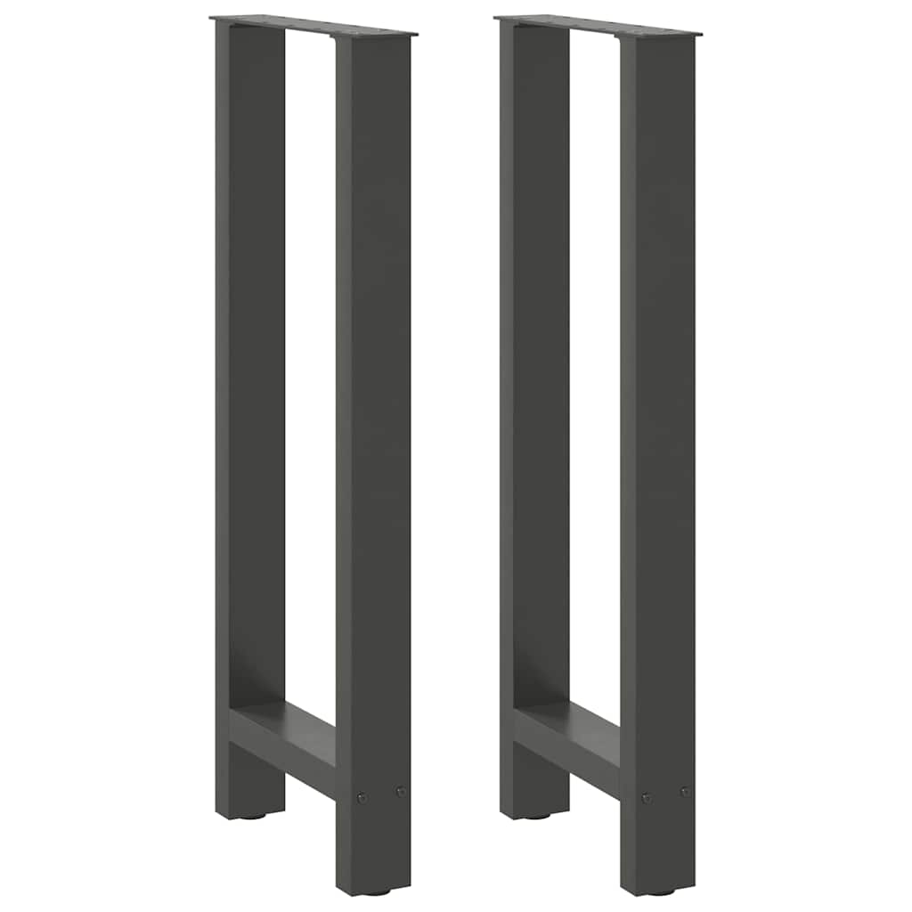 Gambe per tavolo da bar antracite 2 pz 40x(100-101) cm