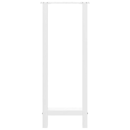 Gambe per tavolo da bar bianche 2 pz 50x(100-101) cm in acciaio