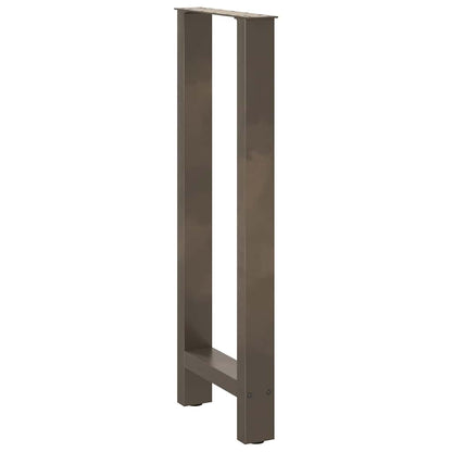 Gambe per Tavolino Acciaio Naturale 2 pz 50x(100-101)cm Acciaio - homemem39