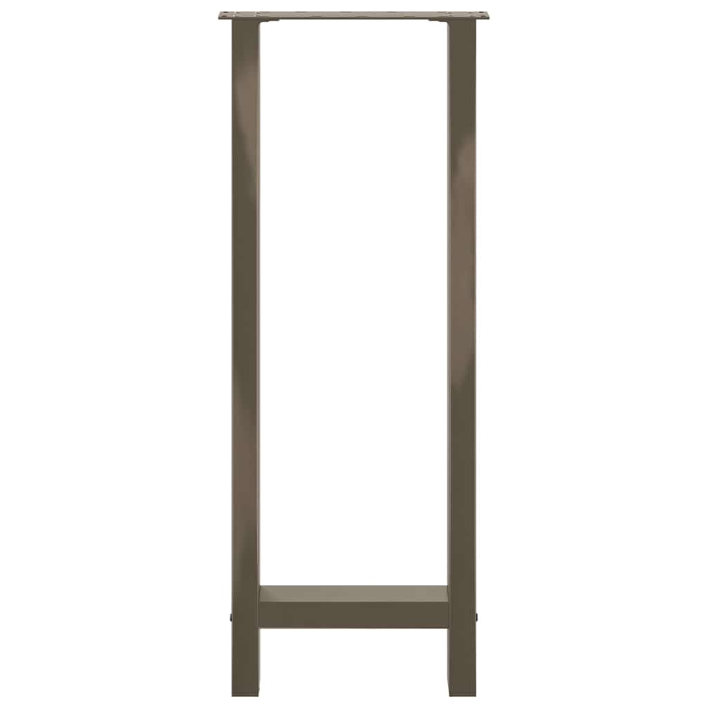 Gambe per Tavolino Acciaio Naturale 2 pz 50x(100-101)cm Acciaio - homemem39