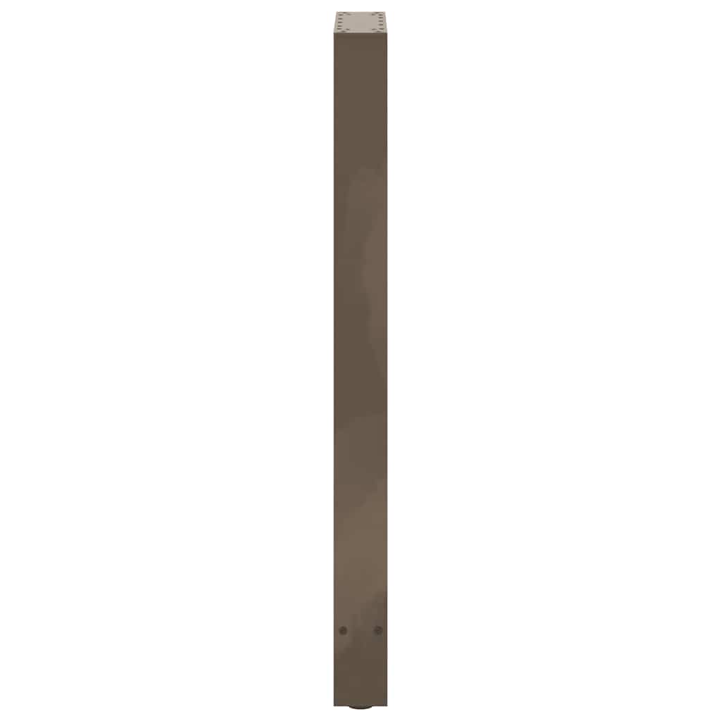 Gambe per Tavolino Acciaio Naturale 2 pz 50x(100-101)cm Acciaio - homemem39