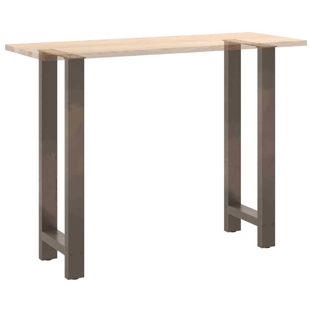 Gambe per Tavolino Acciaio Naturale 2 pz 50x(100-101)cm Acciaio - homemem39