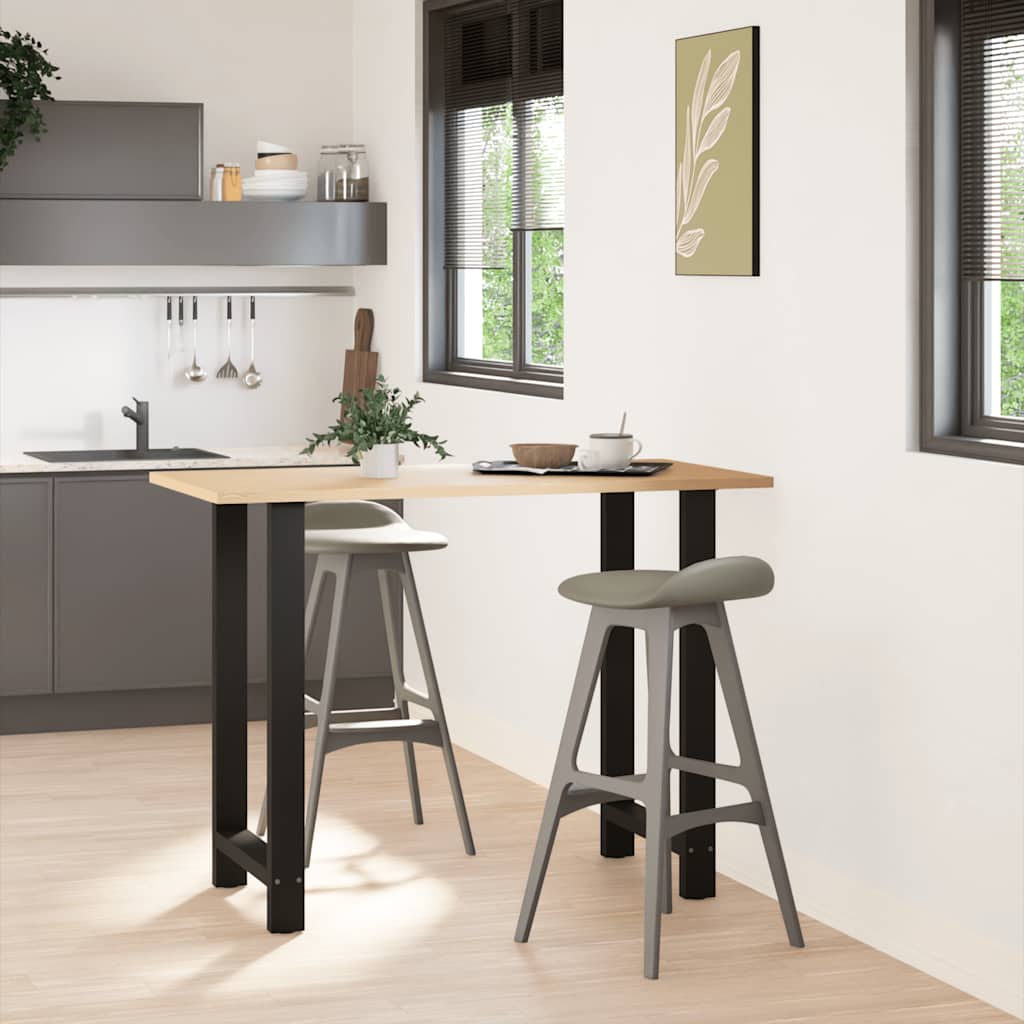 Gambe per Tavolino Nero 2 pz 60x(100-101) cm Acciaio - homemem39