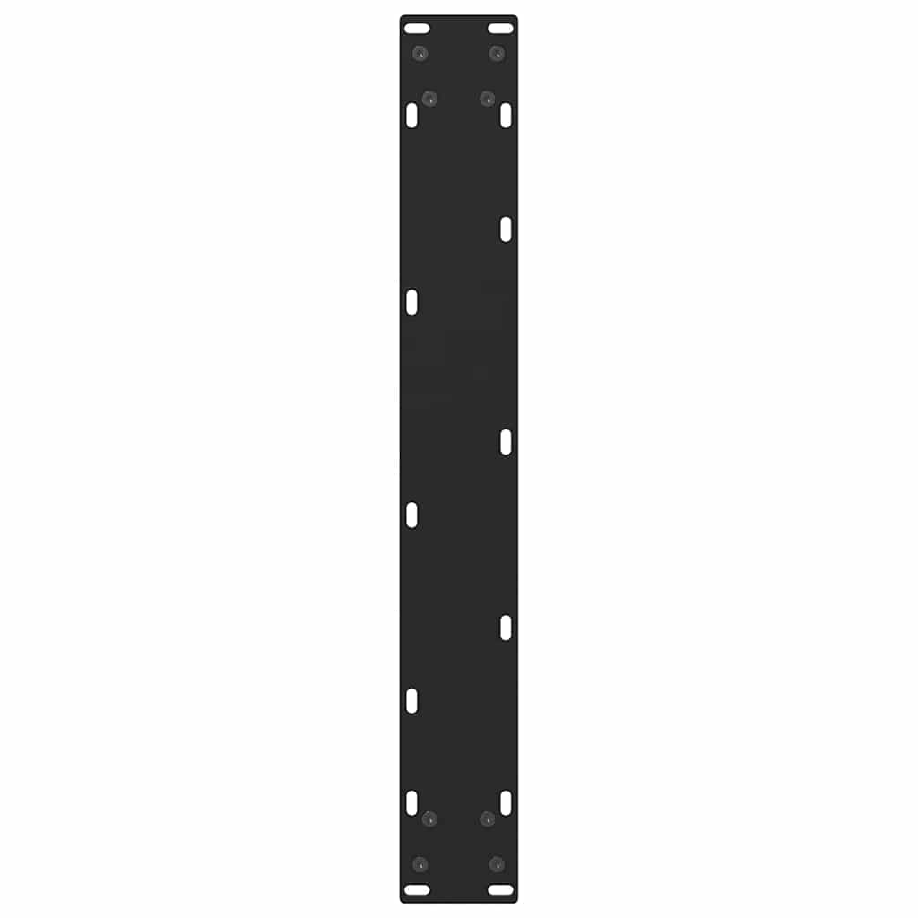Gambe per Tavolino Nero 2 pz 60x(100-101) cm Acciaio - homemem39