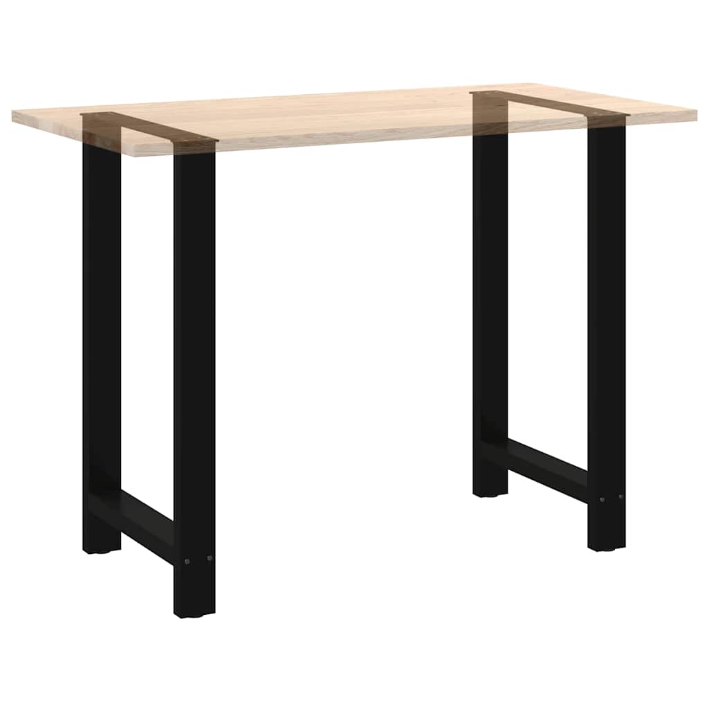 Gambe per Tavolino Nero 2 pz 60x(100-101) cm Acciaio - homemem39