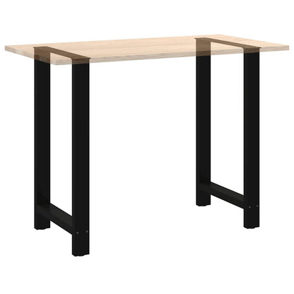 Gambe per Tavolino Nero 2 pz 60x(100-101) cm Acciaio - homemem39