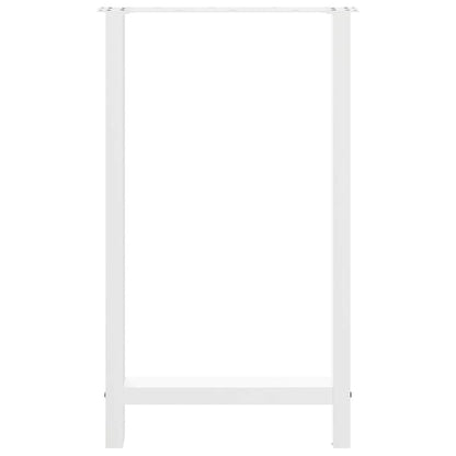 Gambe per tavolo da bar bianche 2 pz 60x(100-101) cm in acciaio