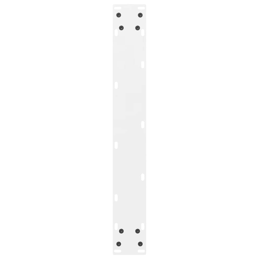 Gambe per tavolo da bar bianche 2 pz 60x(100-101) cm in acciaio