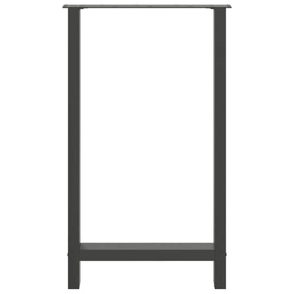 Gambe per Tavolino Antracite 2 pz 60x(100-101) cm Acciaio - homemem39
