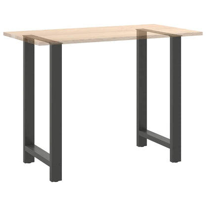 Gambe per Tavolino Antracite 2 pz 60x(100-101) cm Acciaio - homemem39