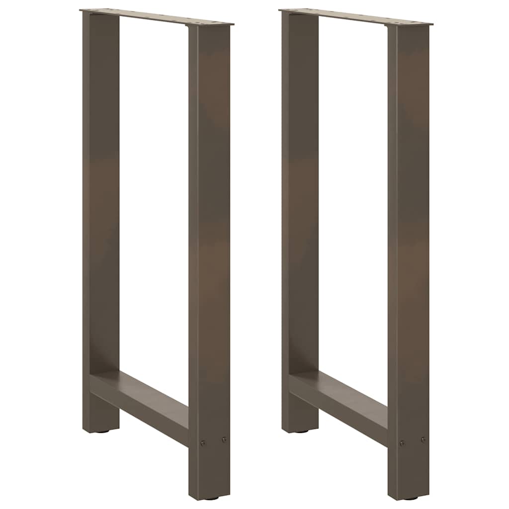 Gambe per Tavolino Acciaio Naturale 2 pz 60x(100-101)cm Acciaio - homemem39
