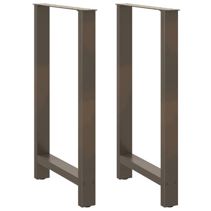 Gambe per Tavolino Acciaio Naturale 2 pz 60x(100-101)cm Acciaio - homemem39