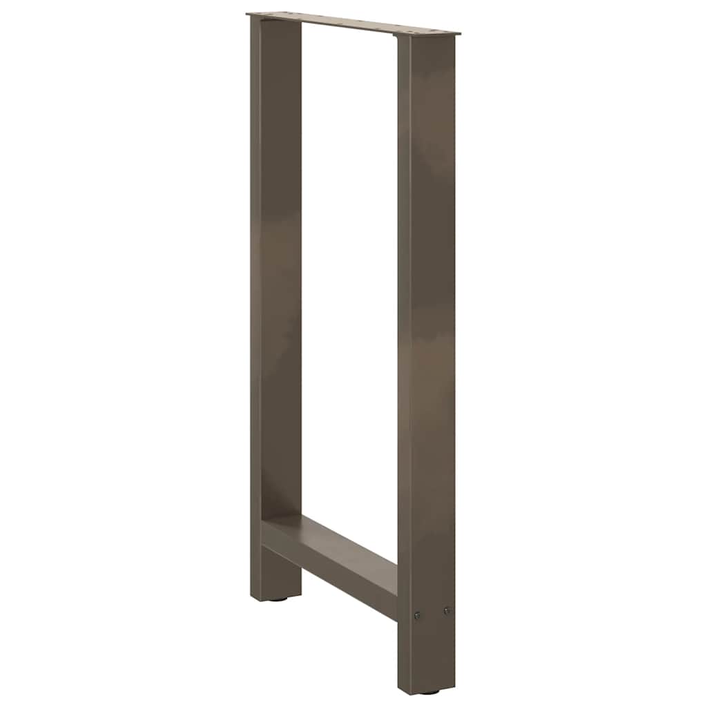 Gambe per Tavolino Acciaio Naturale 2 pz 60x(100-101)cm Acciaio - homemem39
